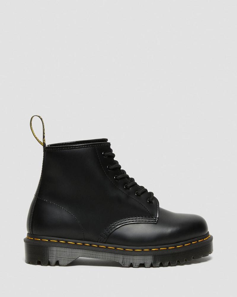 Black Women's Dr Martens 101 Bex Smooth Leather Ankle Boots | CA 3PJJ